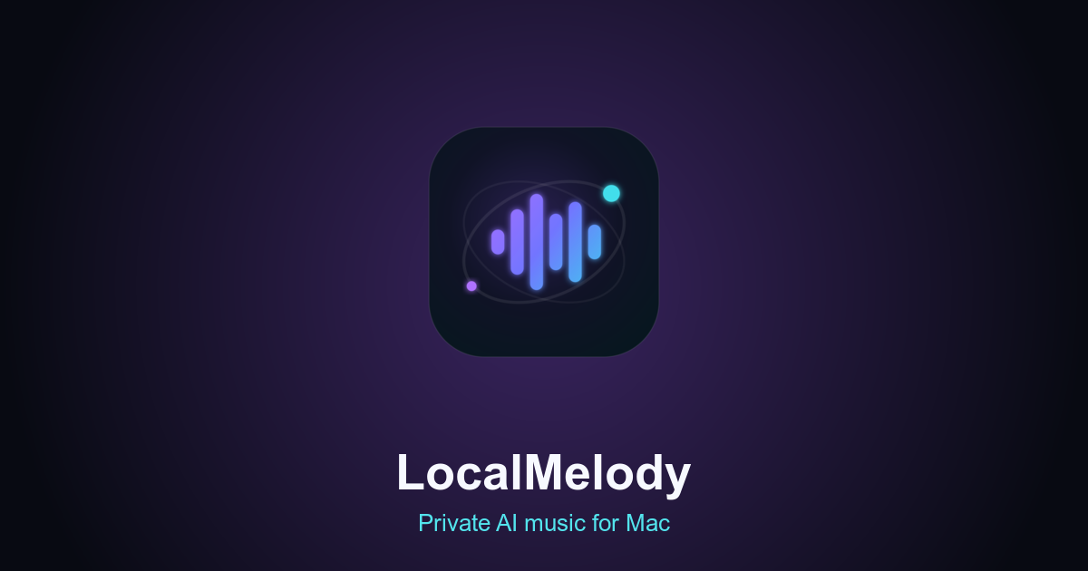 LocalMelody private AI music studio for Mac